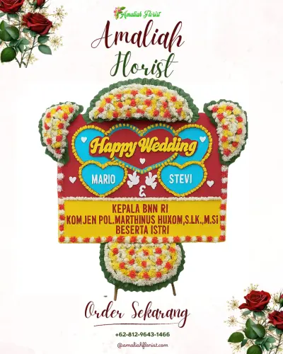Karangan Papan Bunga Pernikahan di Jampang Kulon